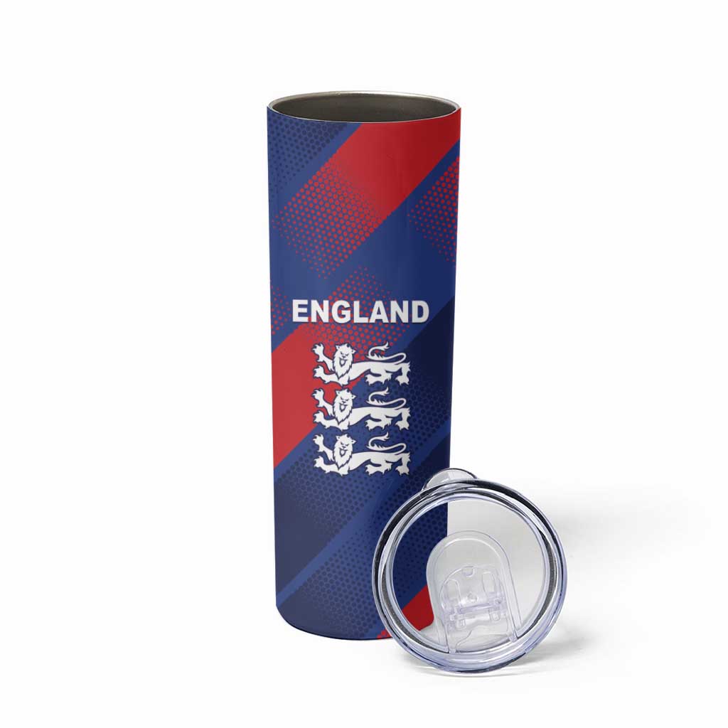 Custom England Cricket Skinny Tumbler Come On Three Lions