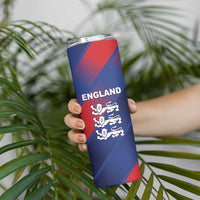 Custom England Cricket Skinny Tumbler Come On Three Lions