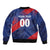 Custom England Cricket Sleeve Zip Bomber Jacket Come On Three Lions
