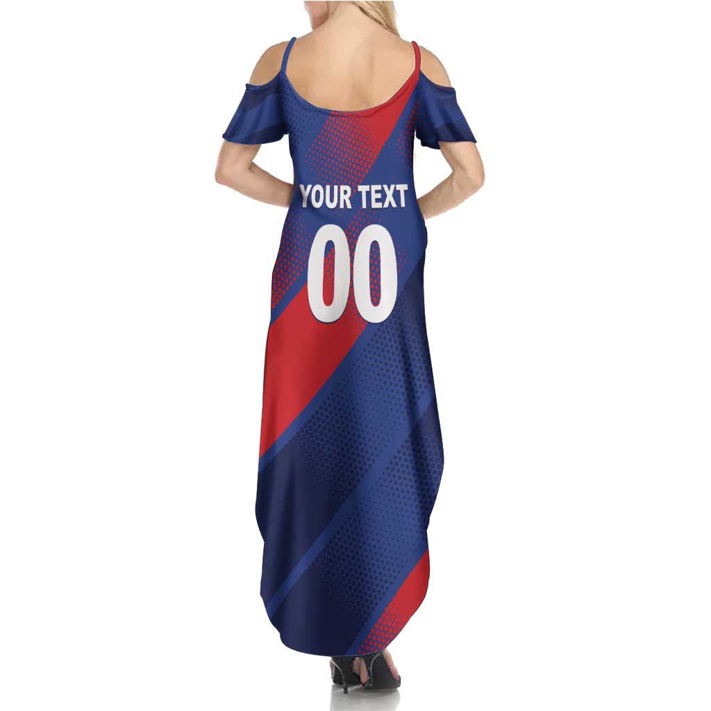 Custom England Cricket Summer Maxi Dress Come On Three Lions
