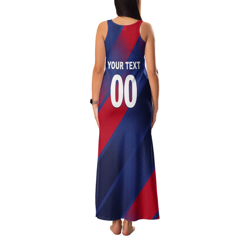 Custom England Cricket Tank Maxi Dress Come On Three Lions