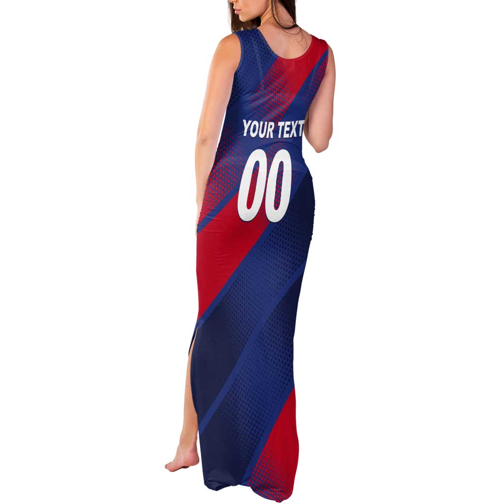 Custom England Cricket Tank Maxi Dress Come On Three Lions
