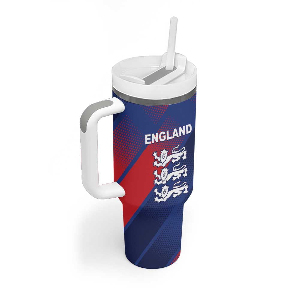 Custom England Cricket Tumbler With Handle Come On Three Lions