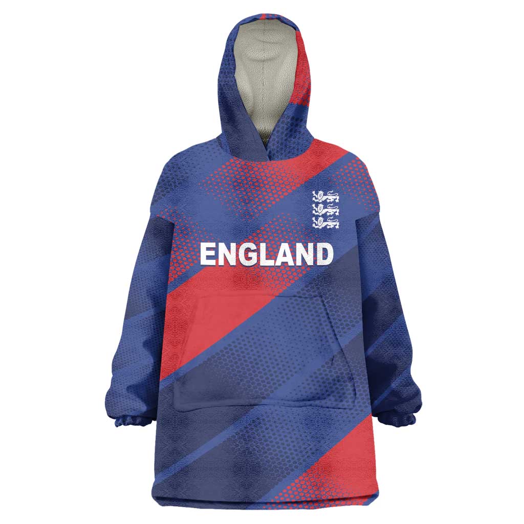 Custom England Cricket Wearable Blanket Hoodie Come On Three Lions