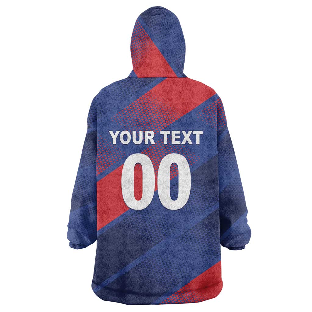 Custom England Cricket Wearable Blanket Hoodie Come On Three Lions
