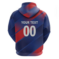 Custom England Cricket Zip Hoodie Come On Three Lions