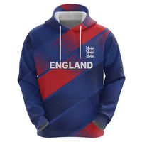Custom England Cricket Zip Hoodie Come On Three Lions