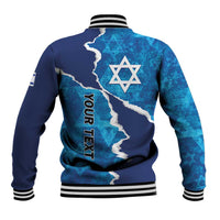 Personalized Israel Yom Ha'atzmaut Baseball Jacket Star of David Grunge Style