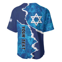 Personalized Israel Yom Ha'atzmaut Baseball Jersey Star of David Grunge Style