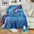 Israel Yom Ha'atzmaut Blanket Star of David Grunge Style