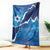 Israel Yom Ha'atzmaut Blanket Star of David Grunge Style