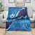 Israel Yom Ha'atzmaut Blanket Star of David Grunge Style