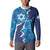 Personalized Israel Yom Ha'atzmaut Button Sweatshirt Star of David Grunge Style