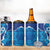Personalized Israel Yom Ha'atzmaut 4 in 1 Can Cooler Tumbler Star of David Grunge Style