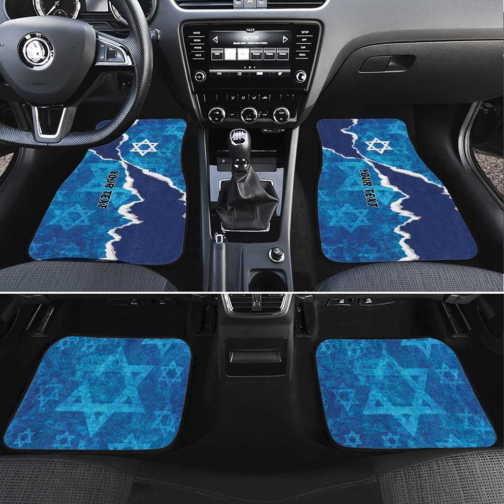 Israel Yom Ha'atzmaut Car Mats Star of David Grunge Style