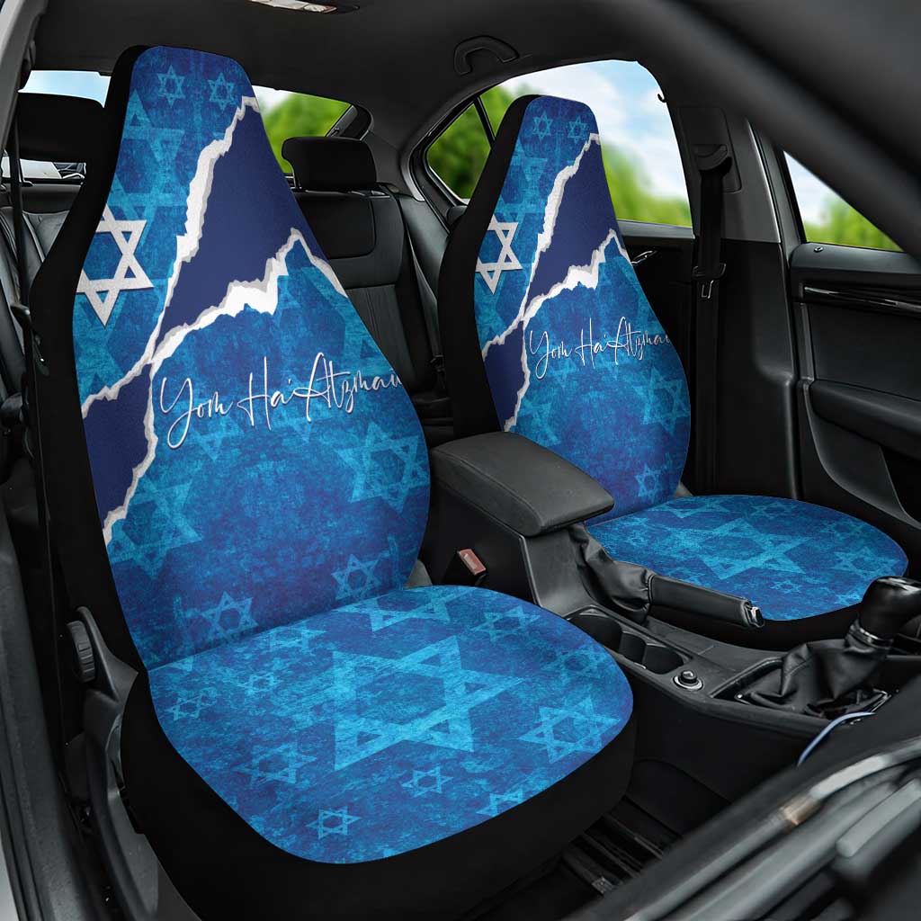 Israel Yom Ha'atzmaut Car Seat Cover Star of David Grunge Style