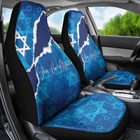 Israel Yom Ha'atzmaut Car Seat Cover Star of David Grunge Style