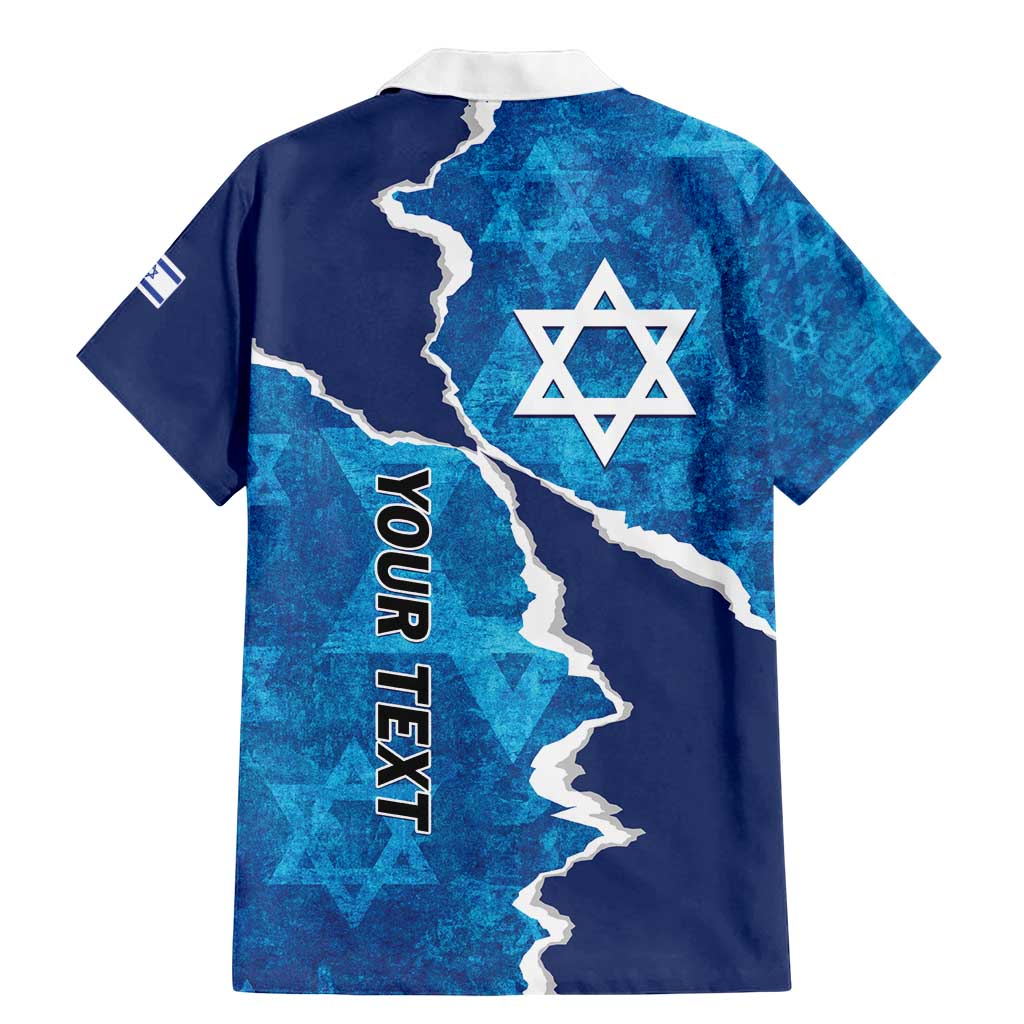 Personalized Israel Yom Ha'atzmaut Family Matching Mermaid Dress and Hawaiian Shirt Star of David Grunge Style