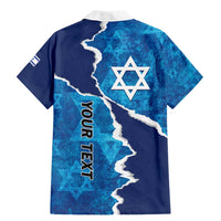 Personalized Israel Yom Ha'atzmaut Family Matching Mermaid Dress and Hawaiian Shirt Star of David Grunge Style