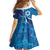 Personalized Israel Yom Ha'atzmaut Family Matching Off The Shoulder Long Sleeve Dress and Hawaiian Shirt Star of David Grunge Style