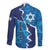 Personalized Israel Yom Ha'atzmaut Family Matching Off Shoulder Maxi Dress and Hawaiian Shirt Star of David Grunge Style