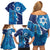Personalized Israel Yom Ha'atzmaut Family Matching Off Shoulder Short Dress and Hawaiian Shirt Star of David Grunge Style