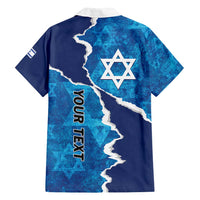 Personalized Israel Yom Ha'atzmaut Family Matching Puletasi and Hawaiian Shirt Star of David Grunge Style