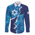 Personalized Israel Yom Ha'atzmaut Family Matching Puletasi and Hawaiian Shirt Star of David Grunge Style