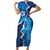 Personalized Israel Yom Ha'atzmaut Family Matching Short Sleeve Bodycon Dress and Hawaiian Shirt Star of David Grunge Style