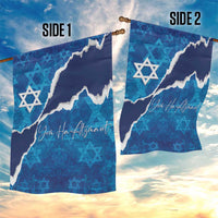 Israel Yom Ha'atzmaut Garden Flag Star of David Grunge Style