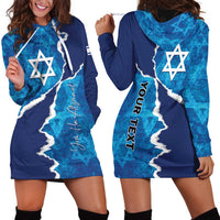 Personalized Israel Yom Ha'atzmaut Hoodie Dress Star of David Grunge Style