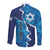 Personalized Israel Yom Ha'atzmaut Long Sleeve Button Shirt Star of David Grunge Style