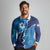 Personalized Israel Yom Ha'atzmaut Long Sleeve Polo Shirt Star of David Grunge Style