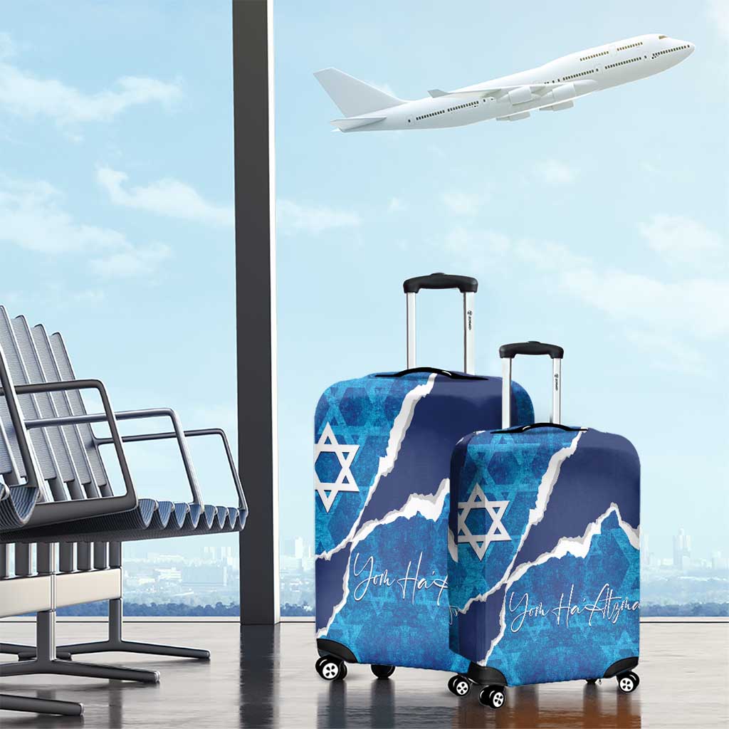 Israel Yom Ha'atzmaut Luggage Cover Star of David Grunge Style