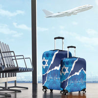 Israel Yom Ha'atzmaut Luggage Cover Star of David Grunge Style