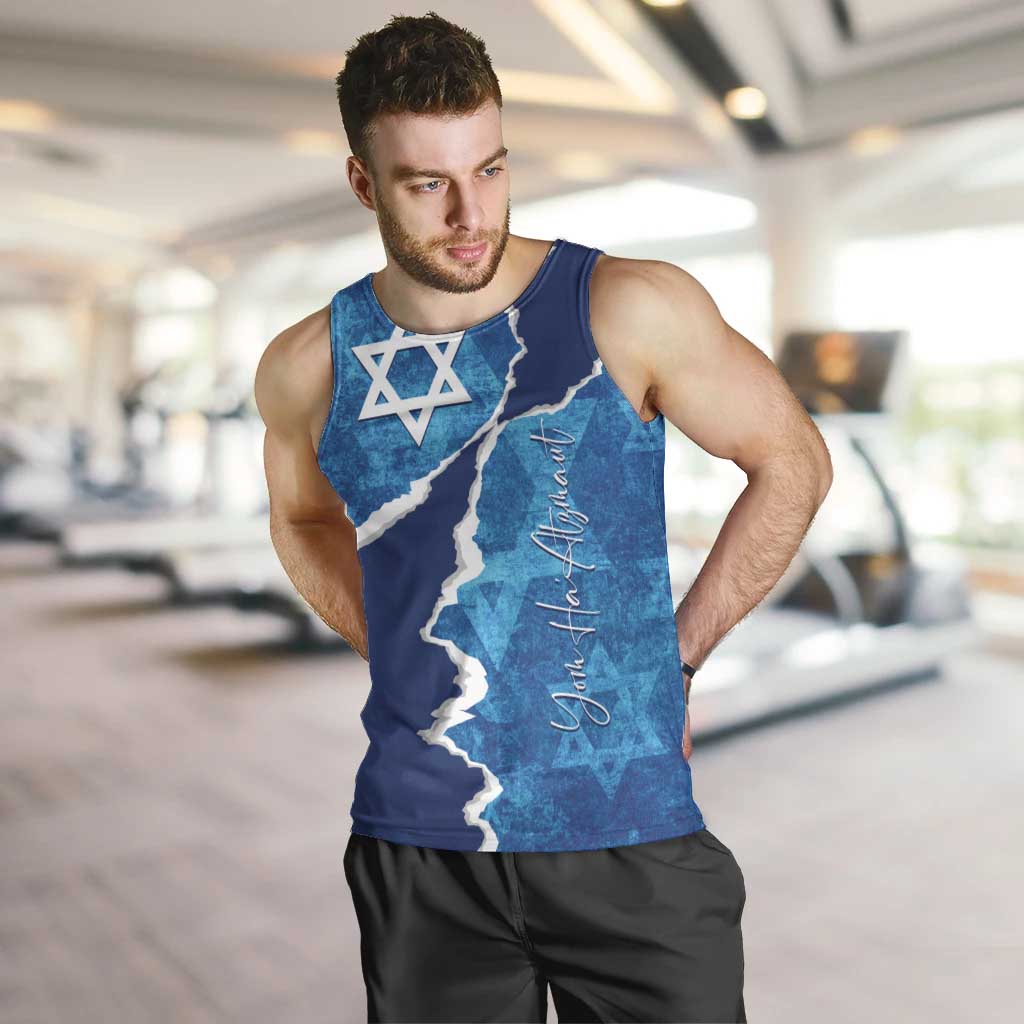 Personalized Israel Yom Ha'atzmaut Men Tank Top Star of David Grunge Style
