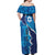 Personalized Israel Yom Ha'atzmaut Off Shoulder Maxi Dress Star of David Grunge Style