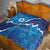 Israel Yom Ha'atzmaut Quilt Star of David Grunge Style