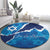 Israel Yom Ha'atzmaut Round Carpet Star of David Grunge Style