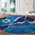 Israel Yom Ha'atzmaut Round Carpet Star of David Grunge Style