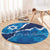 Israel Yom Ha'atzmaut Round Carpet Star of David Grunge Style