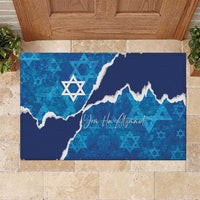Israel Yom Ha'atzmaut Rubber Doormat Star of David Grunge Style