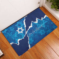Israel Yom Ha'atzmaut Rubber Doormat Star of David Grunge Style