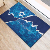 Israel Yom Ha'atzmaut Rubber Doormat Star of David Grunge Style