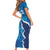 Personalized Israel Yom Ha'atzmaut Short Sleeve Bodycon Dress Star of David Grunge Style
