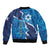 Personalized Israel Yom Ha'atzmaut Sleeve Zip Bomber Jacket Star of David Grunge Style
