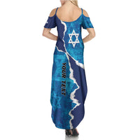 Personalized Israel Yom Ha'atzmaut Summer Maxi Dress Star of David Grunge Style