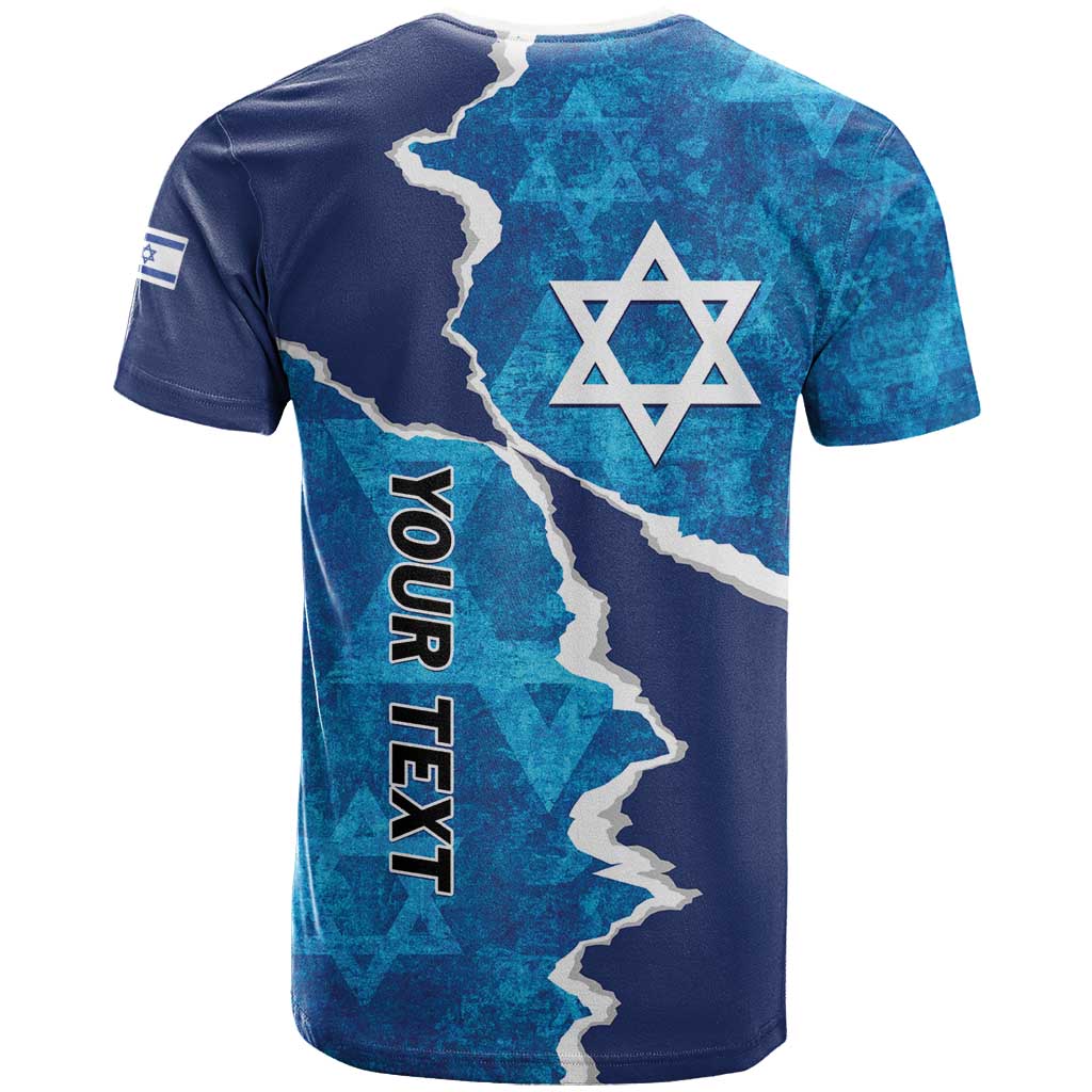 Personalized Israel Yom Ha'atzmaut T Shirt Star of David Grunge Style