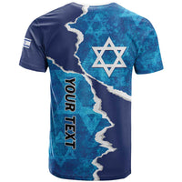 Personalized Israel Yom Ha'atzmaut T Shirt Star of David Grunge Style