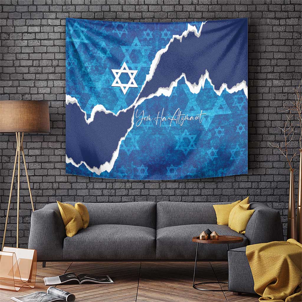 Israel Yom Ha'atzmaut Tapestry Star of David Grunge Style